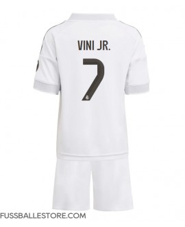 Günstige Real Madrid Vinicius Junior #7 Heimtrikotsatz Kinder 2025-26 Kurzarm (+ Kurze Hosen)